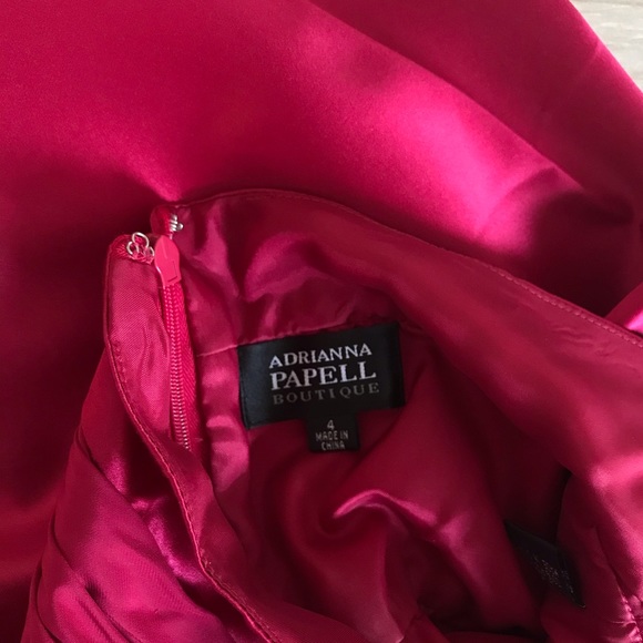❤️HP!!!❤️ Adrianna Papell Silk Red Dress- LIKE NEW - Picture 6 of 8
